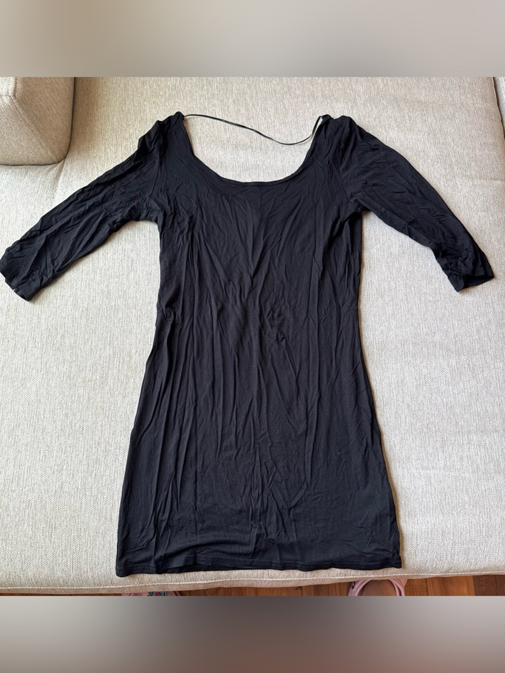 Cotton On Black Scoop Neck Long Sleeve Top